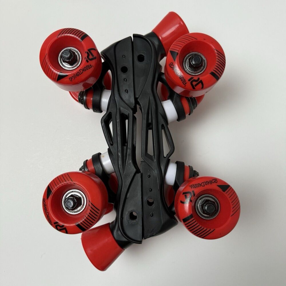 Roller Derby Quad Roller Skates Replacement Truck Plate Wheels ONLY Red NEW